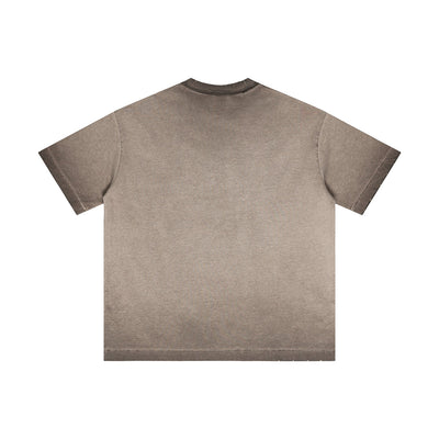 Heavyweight Wash Distressed Baggy Tee 275gsm
