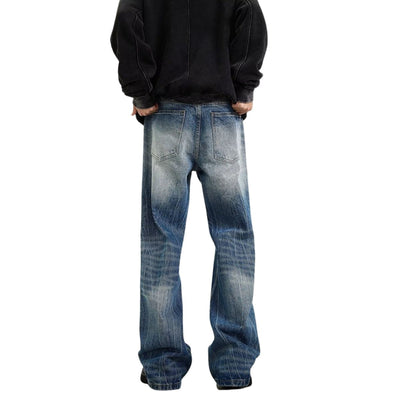 Vintage Whiskered Straight Leg Jeans