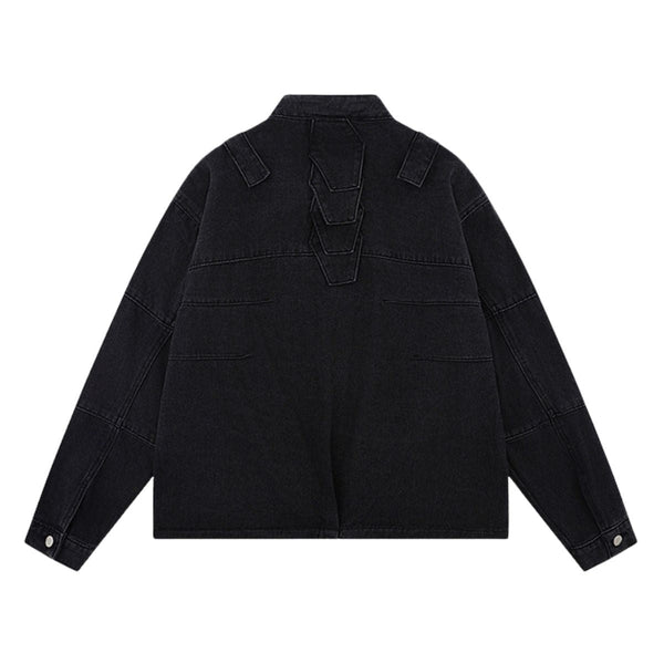 Hot Selling Textured Lapel Loose Fashionable Men's Denim Jacket