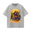 Halloween Pumpkin Witch Graphic Tee-INNBLAC