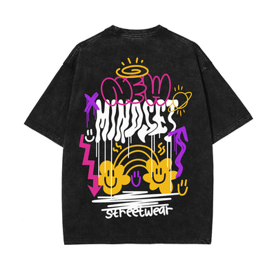 New Mindset Graffiti Washed Tee-INNBLAC