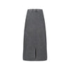 Stone Wash A-Line Maxi Skirt