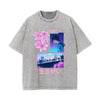 Japanese Kanji Night Graphic Washed Tee-INNBLAC