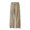 Premium Plain Pleated Seam Drape Wide Fit Stretch Pants
