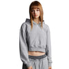 Solid Kangaroo Pocket Crop Hoodie