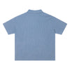 Retro Distressed Waffle Vintage Wash Polo T-Shirt