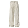 Solid Color Vintage Washed Panel Detail Relaxed Cargo Pants