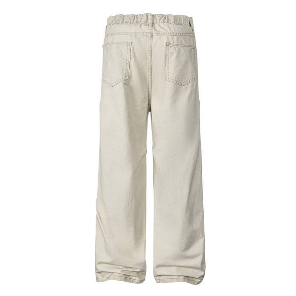 Solid Color Vintage Washed Panel Detail Relaxed Cargo Pants