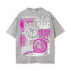 Keep Smiling Graffiti Washed Tee-INNBLAC