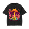 Neon Mushroom Stone Wash Graphic Tee-INNBLAC
