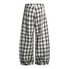 American Vintage Checkered Wide Leg Relaxed Pants