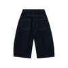 Patchwork Wide-Leg Cropped Denim Jeans