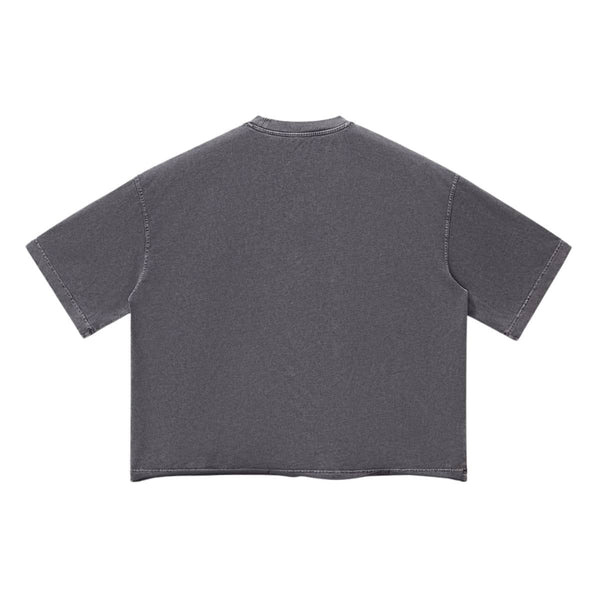 Washed Boxy Raw Hem Tee