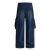 Vintage Wash Wide Leg Cargo Pants