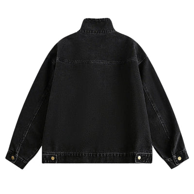 Stand-up Collar American Vintage Denim Jacket