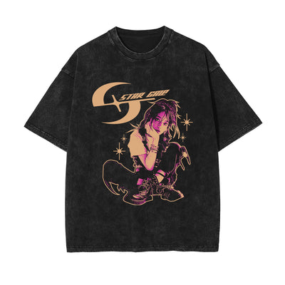 Stargaze Y2K Stone Wash Graphic Tee-INNBLAC