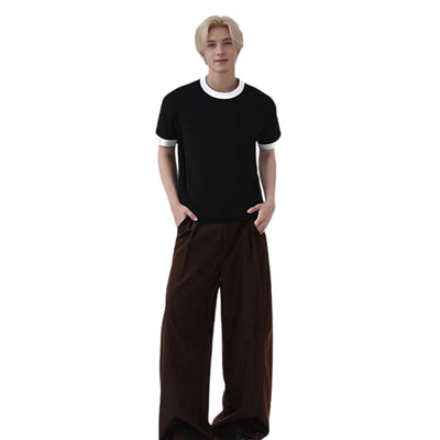 Crew Neck Boxy Fit Ringer Tee 220gsm