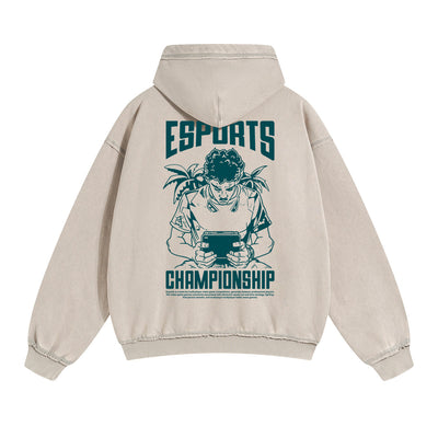 Esport Gaming Graphic Double Slider Zip Hoodie-INNBLAC