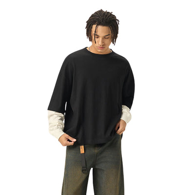 Boxy Fit Two-Layer Sleeve T-Shirt 8.4oz