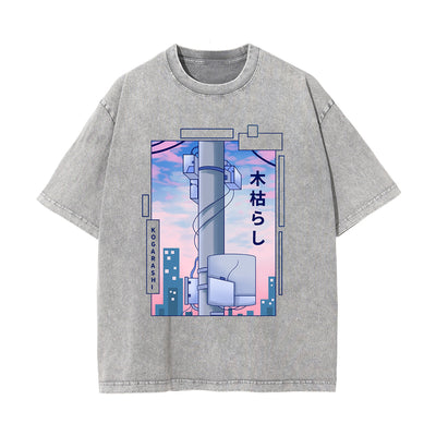 Kogarashi Japanese Kanji Graphic Tee-INNBLAC