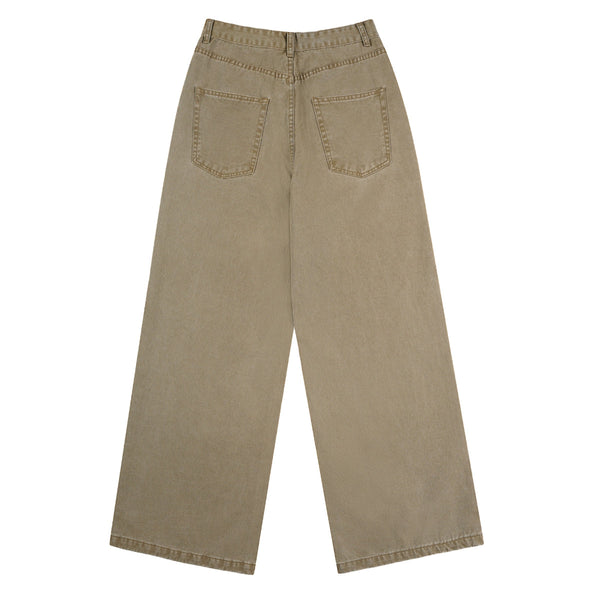 Button Fly Relaxed Fit Baggy Straight Leg Vintage Work Pants