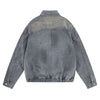 Men’s Retro Street Distressed Stand Collar Denim Jacket