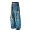 Smoke Rise Patch-Print Barrel Leg Jeans