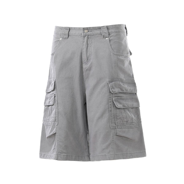 Multi Pocket Cargo Denim Shorts