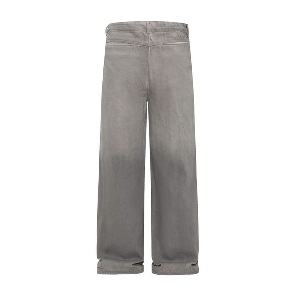 Vintage Washed Spray-Dyed Relaxed Straight-Leg Jeans