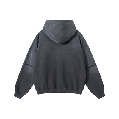 Two-Layer Sleeve Ombre Faded Hoodie