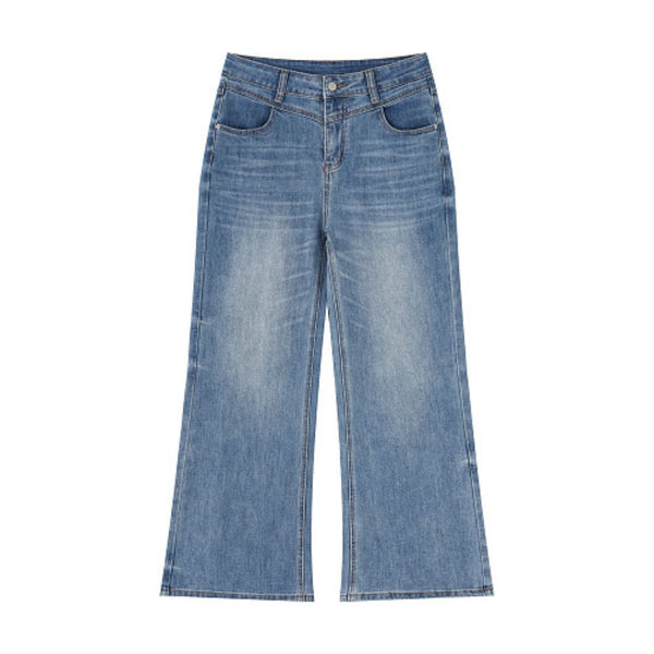 425G Light Wash High-Waisted Wide Leg Jeans