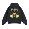 Freak Graphic Double Slider Zip Hoodie-INNBLAC