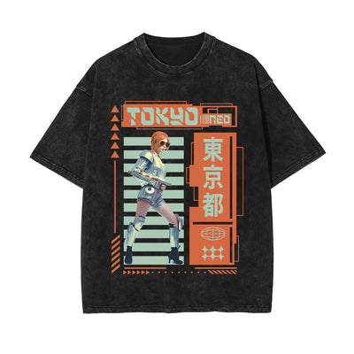 Tokyo Y2k Streetwear Graphic Tee-INNBLAC