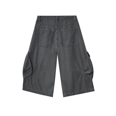 Multi-Pocket Baggy Cargo Cropped Pants