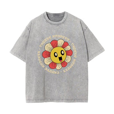 Choose Kindness Graphic Washed Tee-INNBLAC