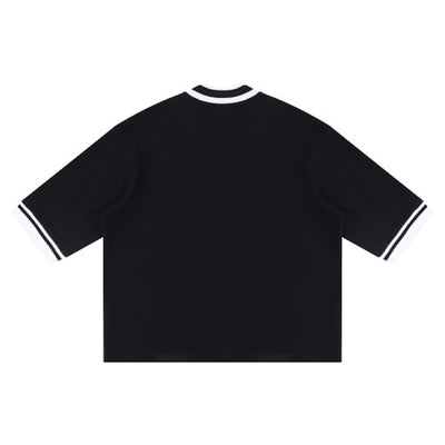Heavyweight V Neck Button Cardigan Tee 320G