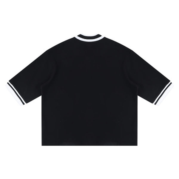 Heavyweight V Neck Button Cardigan Tee 320G