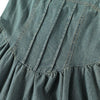 Smocked Back A-Line Denim Strappy Mididress