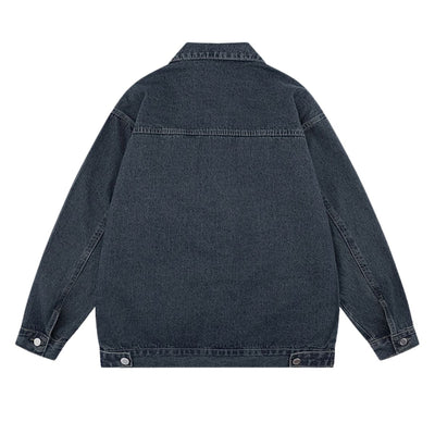 Retro Hip-hop Street Washed Denim Jacket