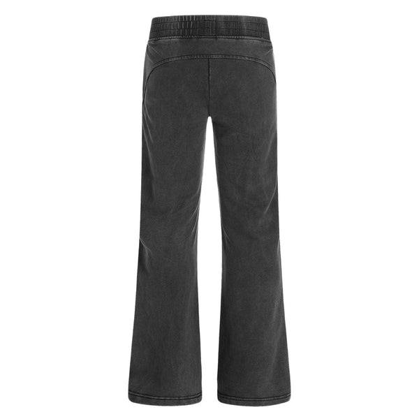 Washed Vintage Patchwork Flared Relaxed Straight-Leg Jeans