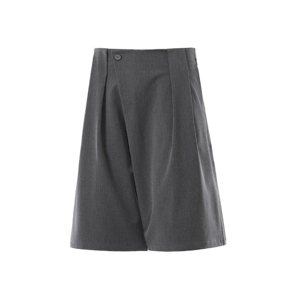 Vintage Asymmetrical Wide Leg Cropped Suit Shorts