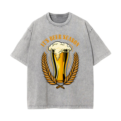Beer Graphic Thick T Shirt-INNBLAC