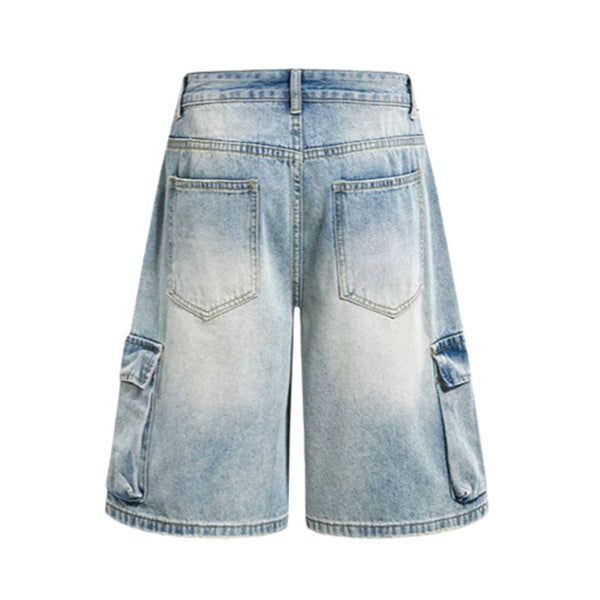 Wash Utility Pocket Denim Shorts