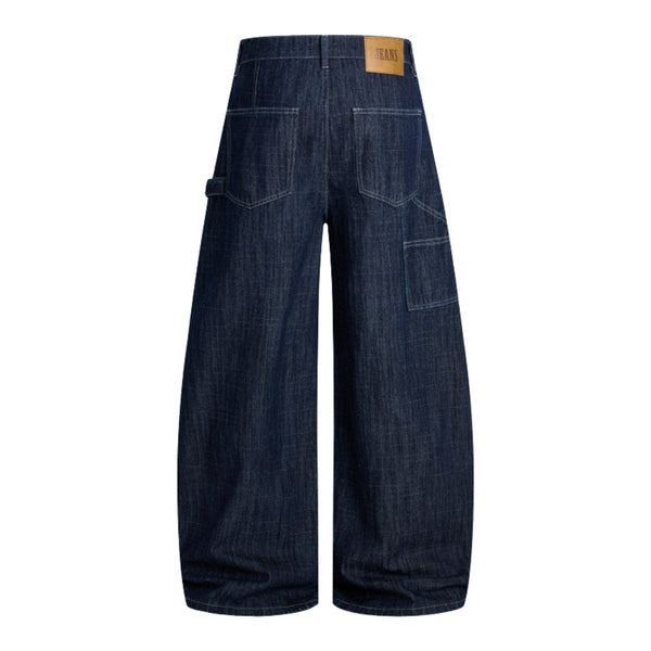 Vintage Slub Carpenter Baggy Denim Pants