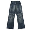 Blue Washed Baggy Cat Whisker Jeans