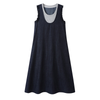 Mock Two-Piece Sleeveless A-Line Dress