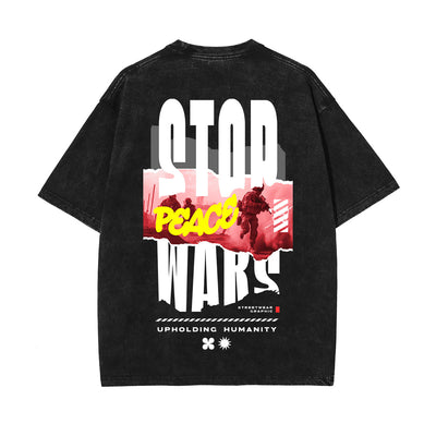 Stop Wars Streetwear Graphic Tee-INNBLAC