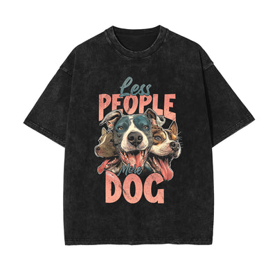 Cute Puppy Stone Wash Graphic Tee-INNBLAC