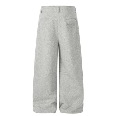 Vintage Street High-Waist Utility Pocket Loose Fit Riveted Wide-Leg Pants