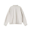 Relaxed Fit Solid Color Polo Neck Sweatshirt